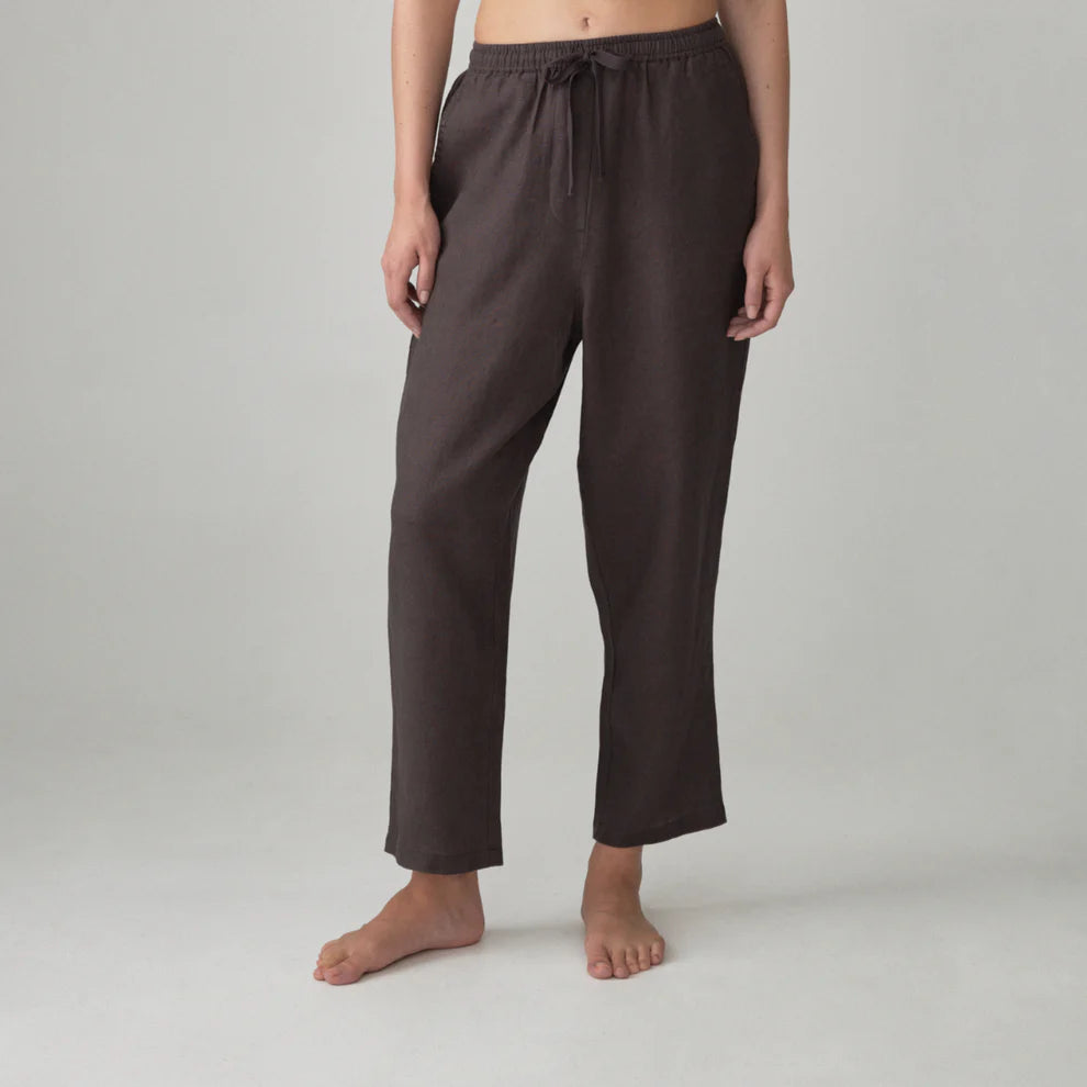100% Linen Pants in Kohl