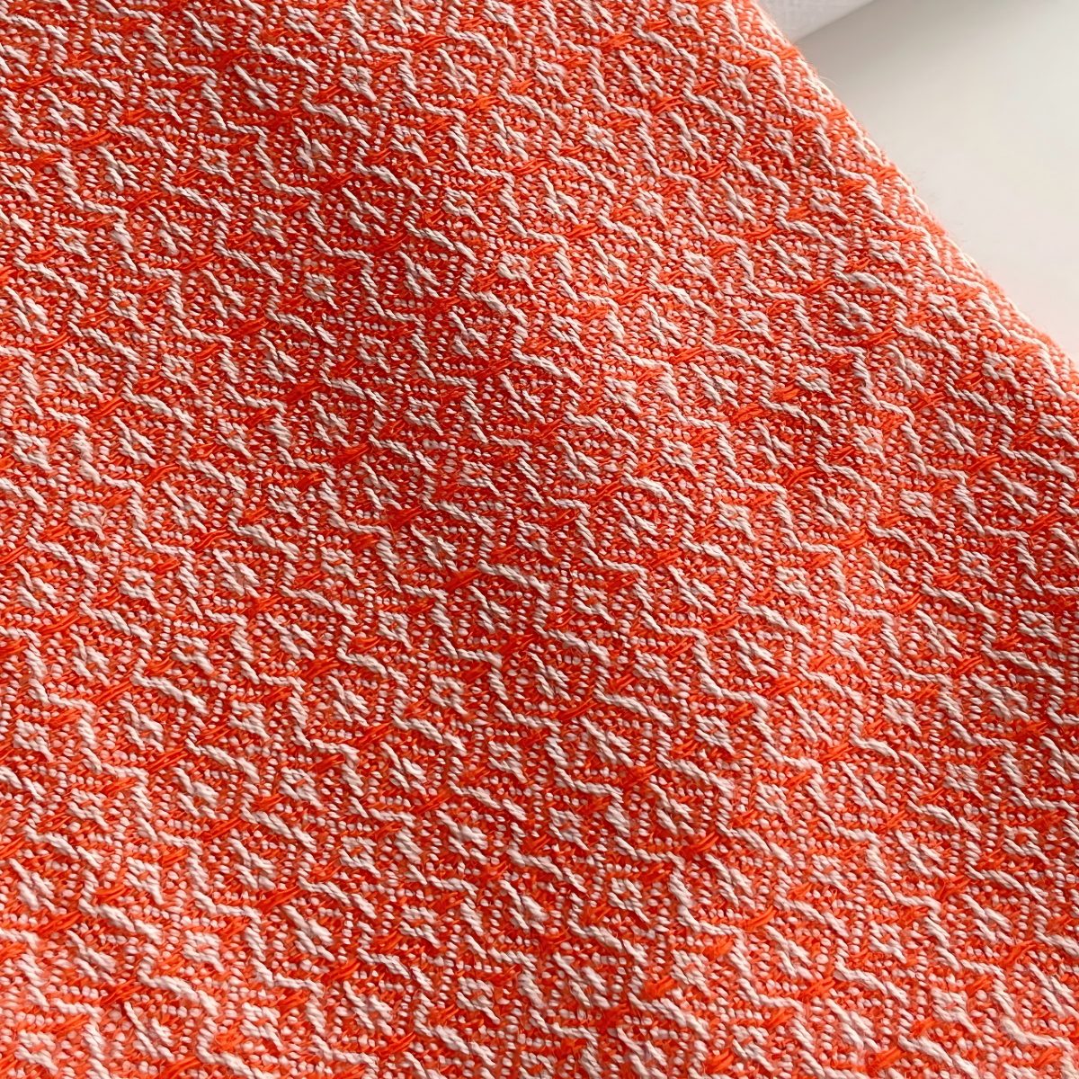 Orange Linen Diamond Turkish Peshtemal Bath Towel
