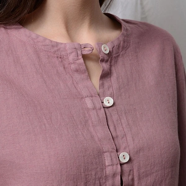 "100% Linen Women's Pajamas, Handmade from Flax"