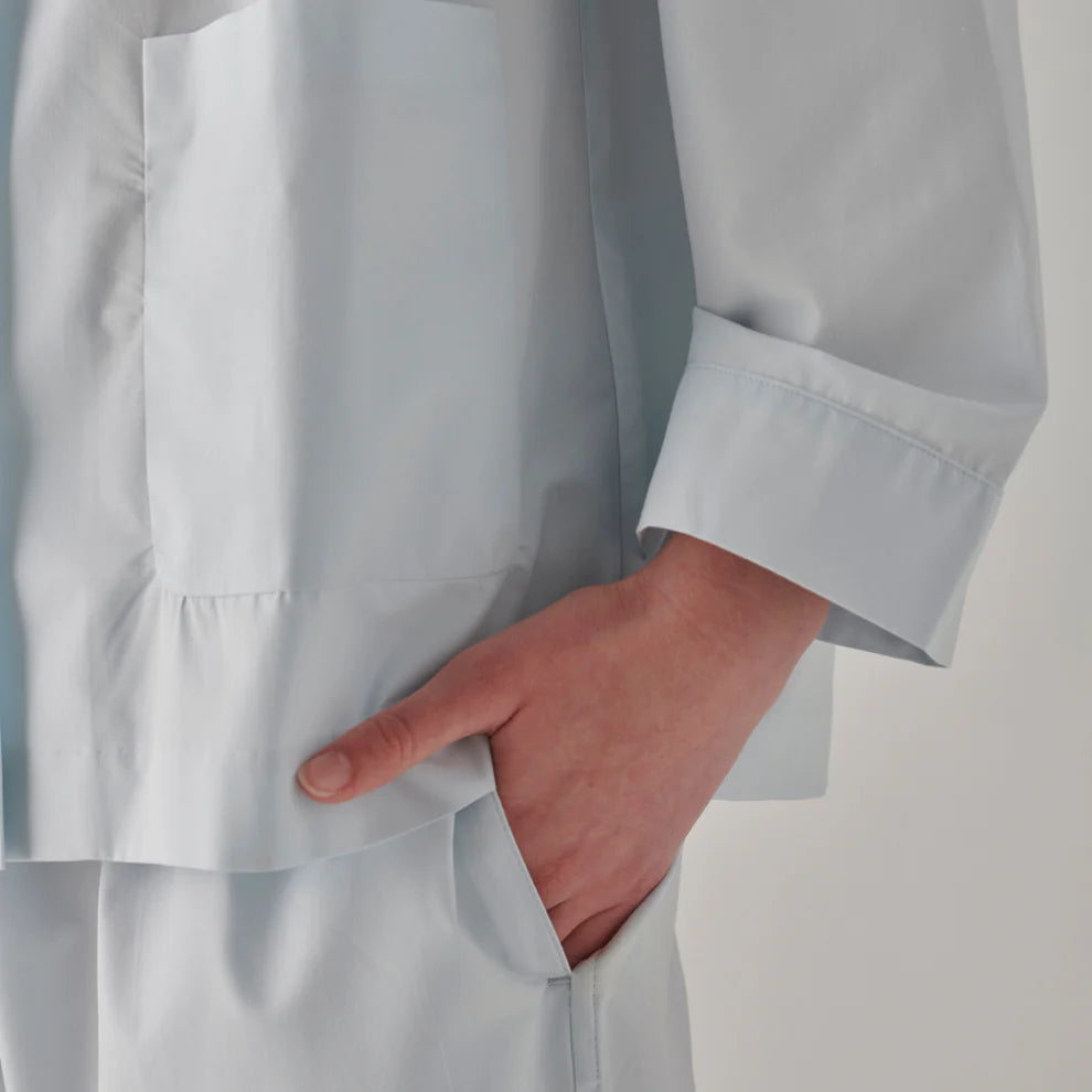 100% Organic Cotton Shirt in Powder Blue